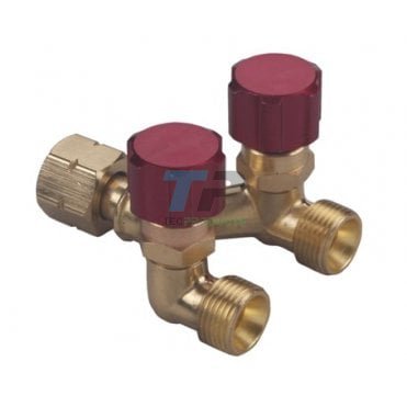 Gas Y Piece Left Hand 3/8" BSP Connections Splitter