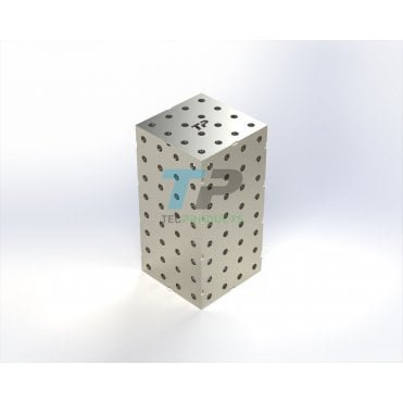 Fabricated 400 x 200 x 200MM Weld Table Fixture Riser Block 16MM Holes