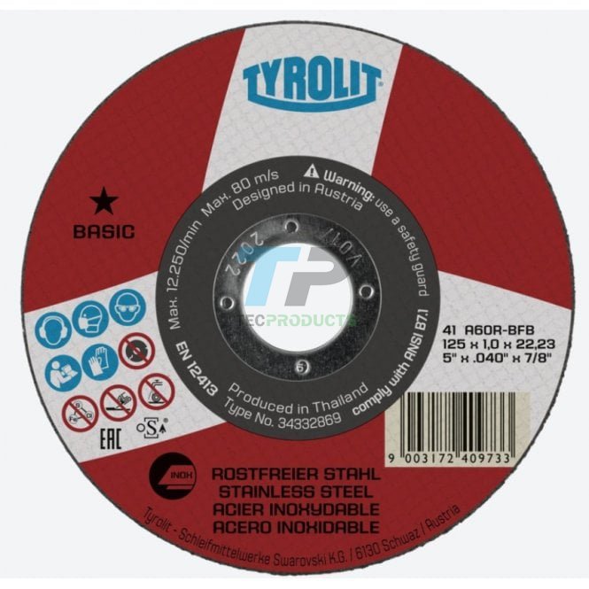 Tyrolit Abrasives Tyrolit Basic 1 Star 125MM(5