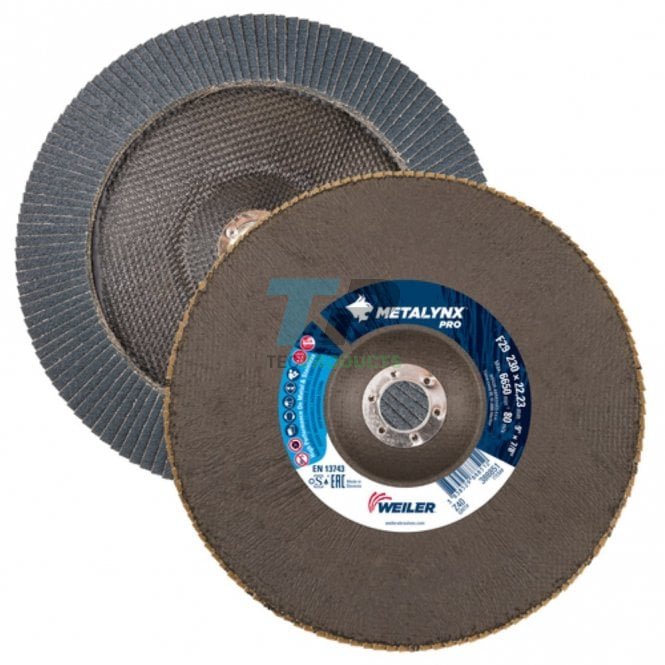 Weiler Abrasives Metalynx Pro 9"(230mm) Flap Disc 40 Grit